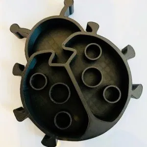 Vulvorm lieveheersbeestje zwart