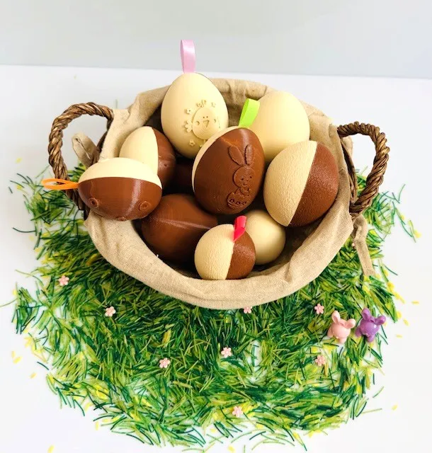 Witte en bruine paaseieren - Afbeelding 2