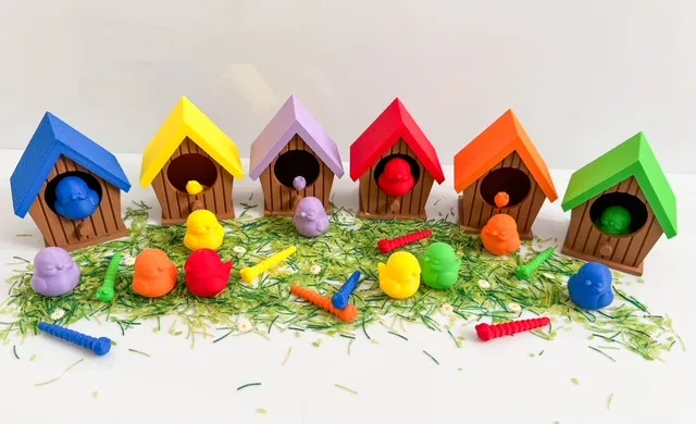 Gekleurde vogelhuisjes - Afbeelding 2