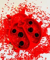 Vulvorm lieveheersbeestje rood - Afbeelding 2