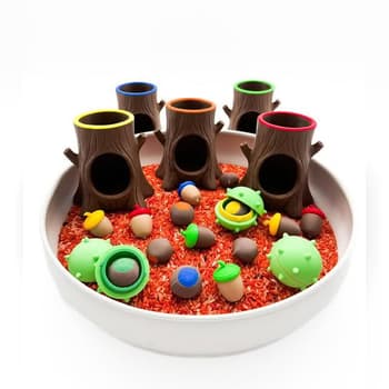 Gekleurde boomstammen, herfstcreatie van Crea-sy