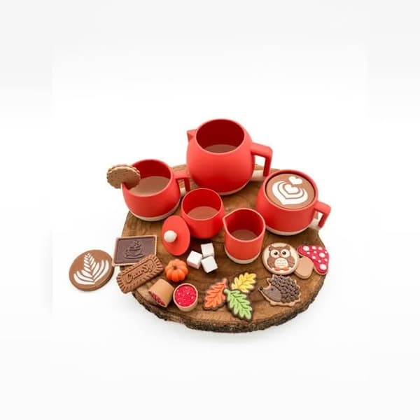 Koffieset herfst, herfstcreatie van Crea-sy